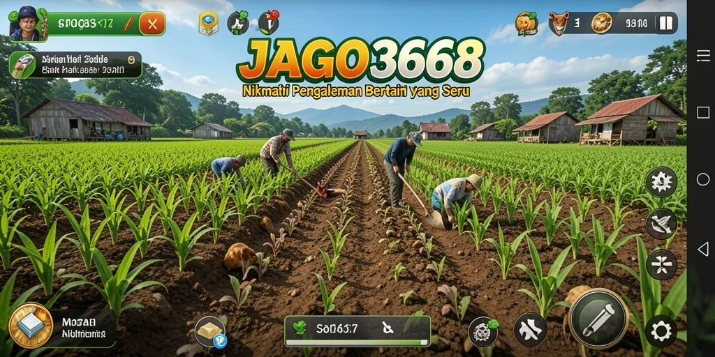 Gambar gameplay JAGO368 menampilkan aktivitas pertanian yang menarik.
