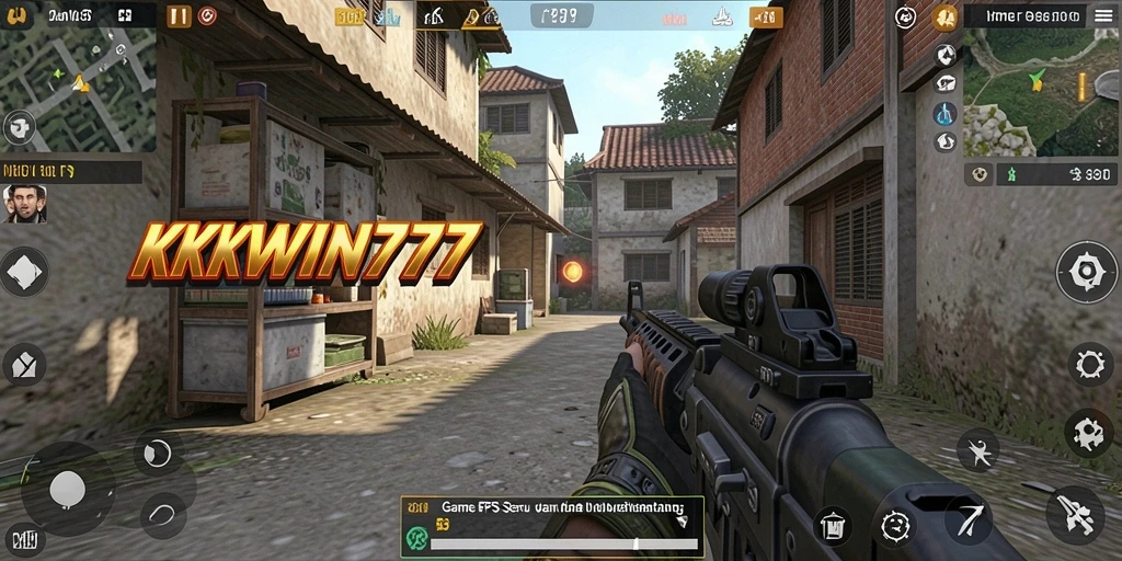 Screenshot KKWIN777 menampilkan aksi tembak-menembak yang mendebarkan.